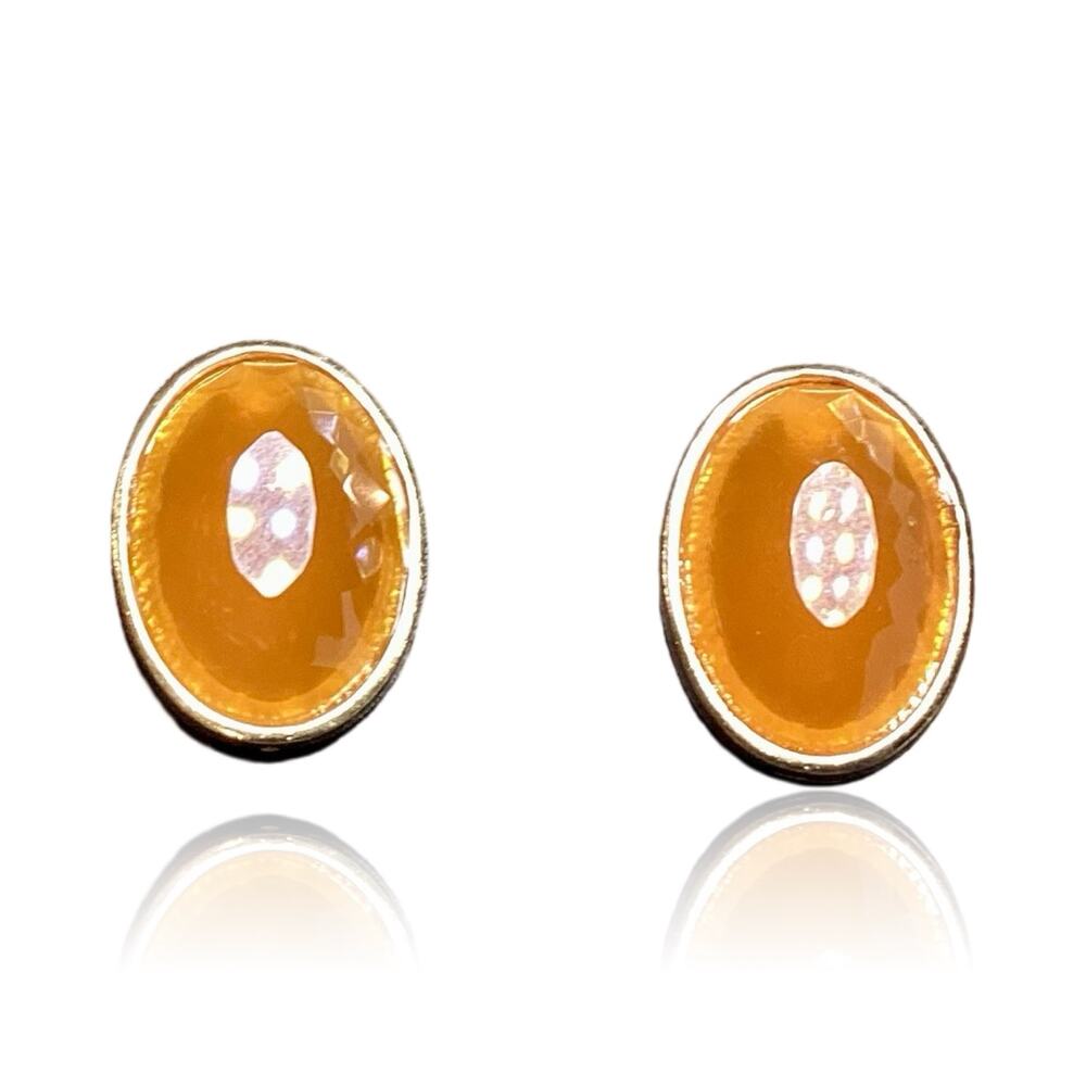 Orange Colored Post Earrings